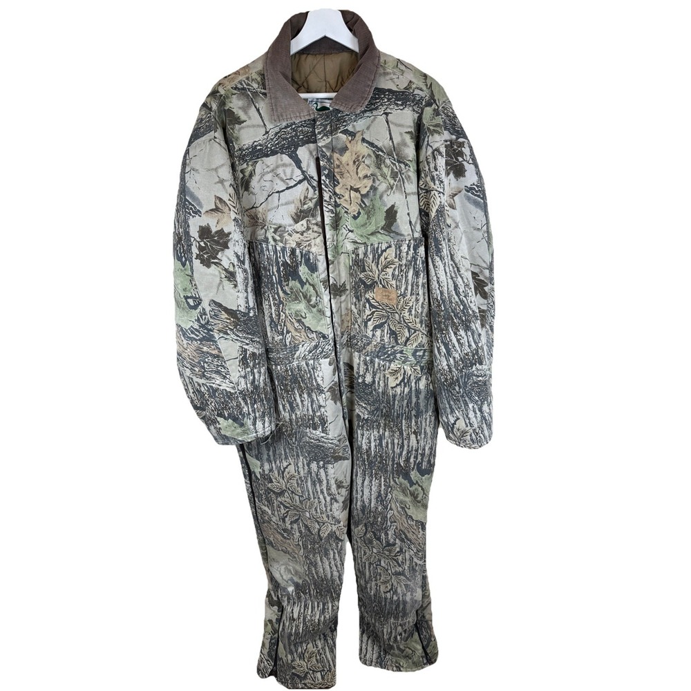 Vintage Duxbak Coveralls Mens XXL Camo Insulated Realtree Canvas Hunting USA